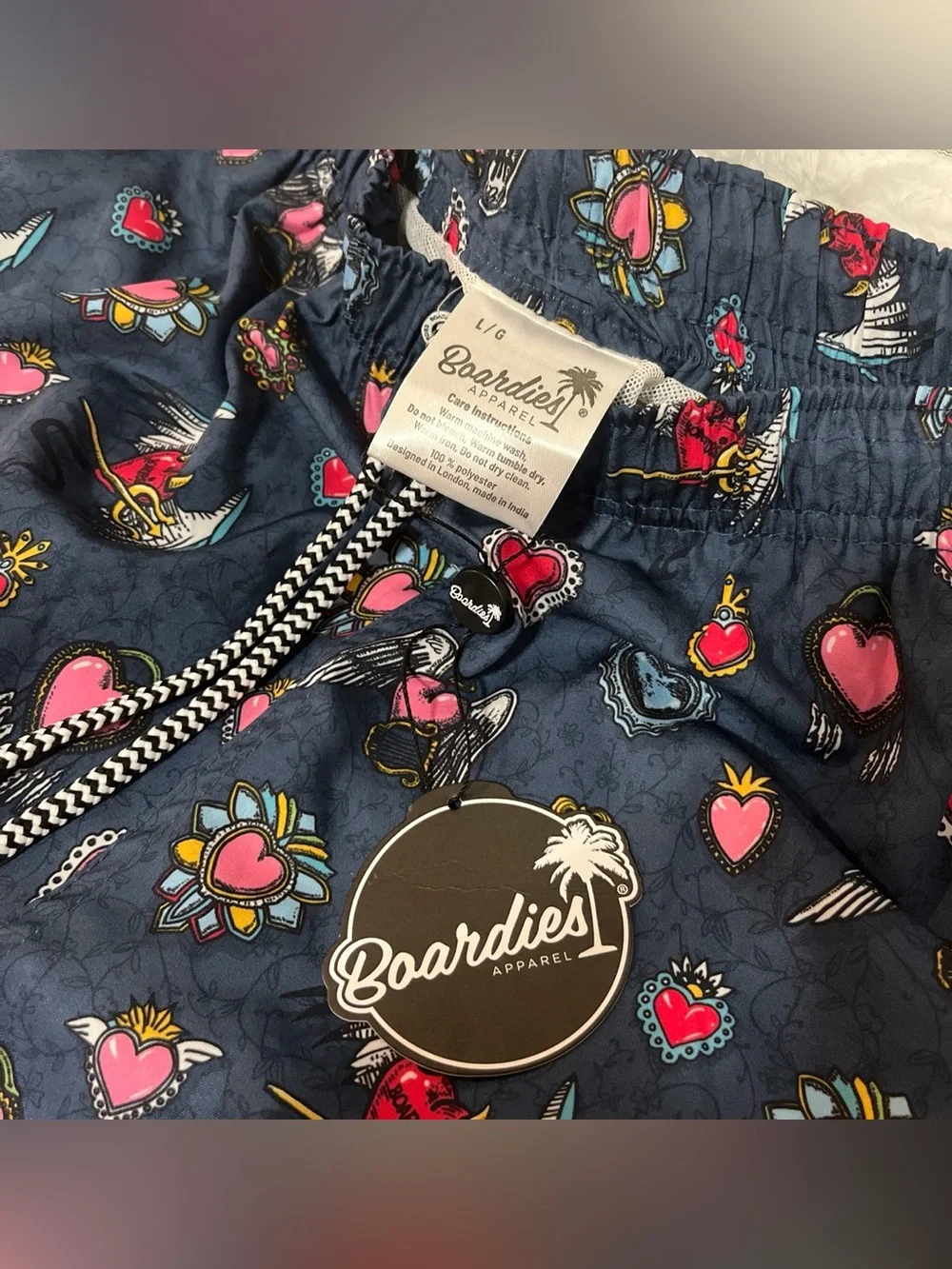 Boardies Apparel Men's Navy Swim Trunks Brand New With Tag